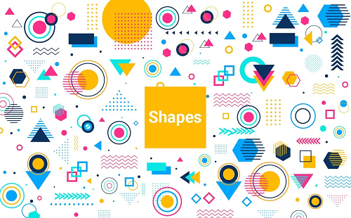 Surrounding are the different types of shapes 